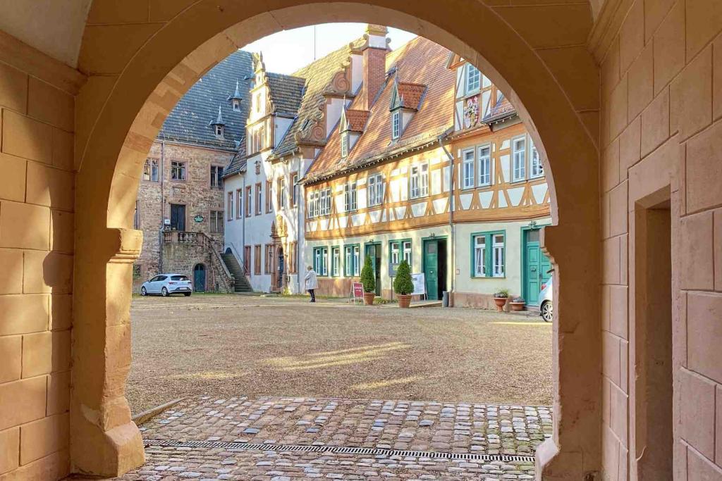 Erbach Durchblick Schlosshof