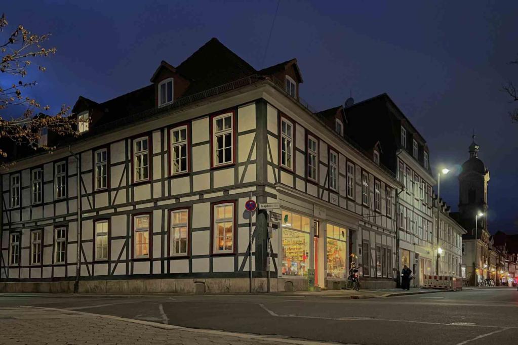 Göttingen Fachwerkhaus Hospitalstraße Nachtaufnahme