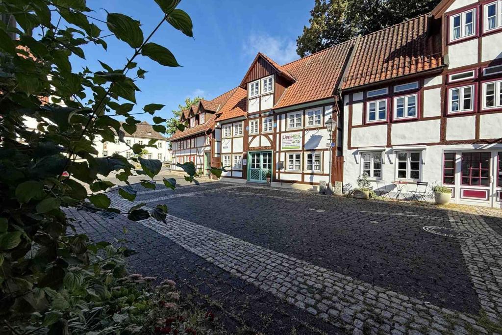 Lügde Kanalstraße Fachwerkhäuser